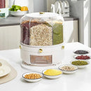 Distribuidor De Arroz Selado Com Rotação De 360 Graus, Cereal E Balde De Grão
