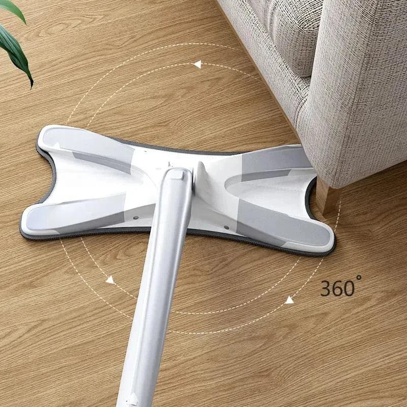 Esfregão Giratório Lava E Seca Torção Microfibra Multiuso Limpeza de Piso Cozinha Limpa Rodo Mágico 360° - Falacomigo.com