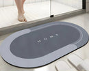 Tapete Oval Secagem Rápida Antiderrapante