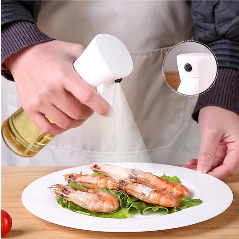 Garrafa de óleo spray para cozinha, dispensador de azeite, churrasco cozinhar, cozimento, vinagre vazio, recipientes de molho de soja, 200ml, 300ml - Falacomigo.com