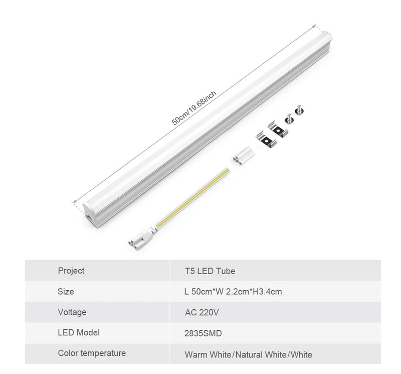 Tubo de luz LED de alumínio
