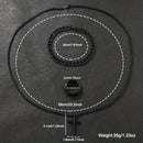 Pulseira Preta +Anel e Colar Cruz Masculino